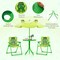4-Piece Kids Picnic Set with Table, 2 Chairs, and Adjustable Umbrella